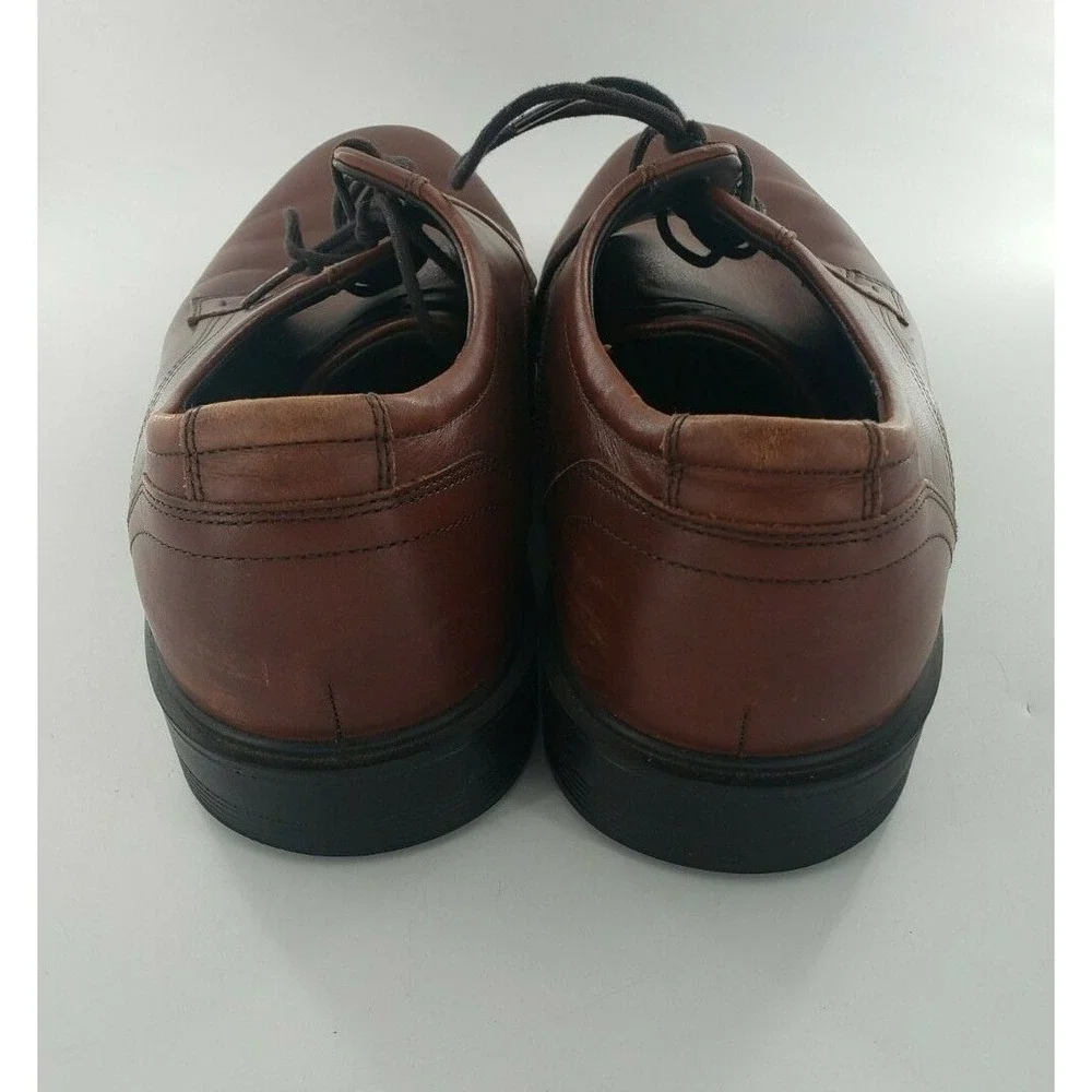 Ecco Men's Brown Leather Lace Up Oxfords Shoes Size EUR 47/ US 13